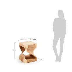 Wohnen Geschnitzter Design Beistelltisch aus Massivholz - Lavista