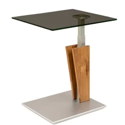 Getönter Glastisch fürs Wohnzimmer höhenverstellbar - Rasmiro^Wohnen Sale