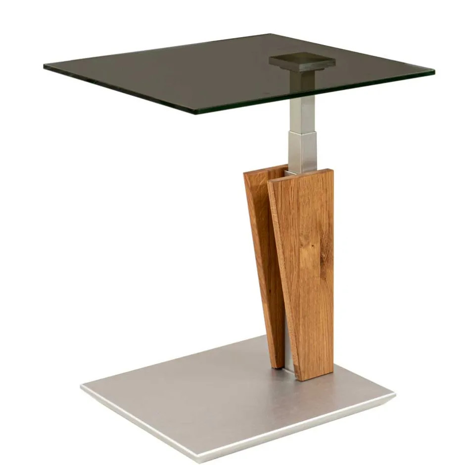 Getönter Glastisch fürs Wohnzimmer höhenverstellbar - Rasmiro^Wohnen Sale