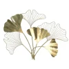 Wohnen Gingko Blätter Wanddeko in Goldfarben - Utperio