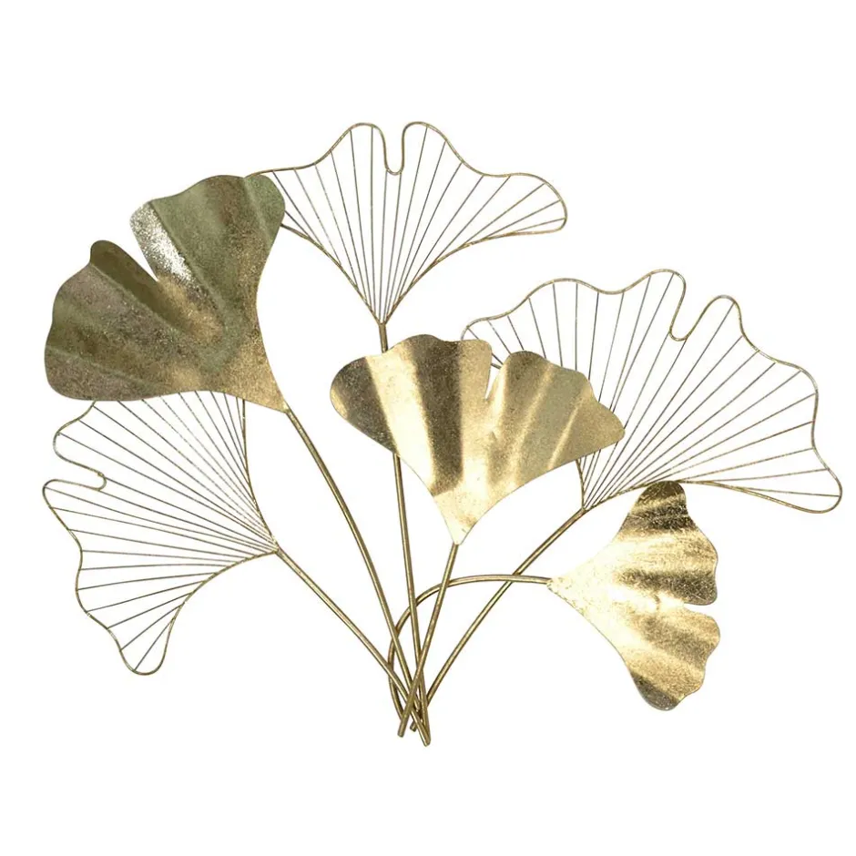Wohnen Gingko Blätter Wanddeko in Goldfarben - Utperio