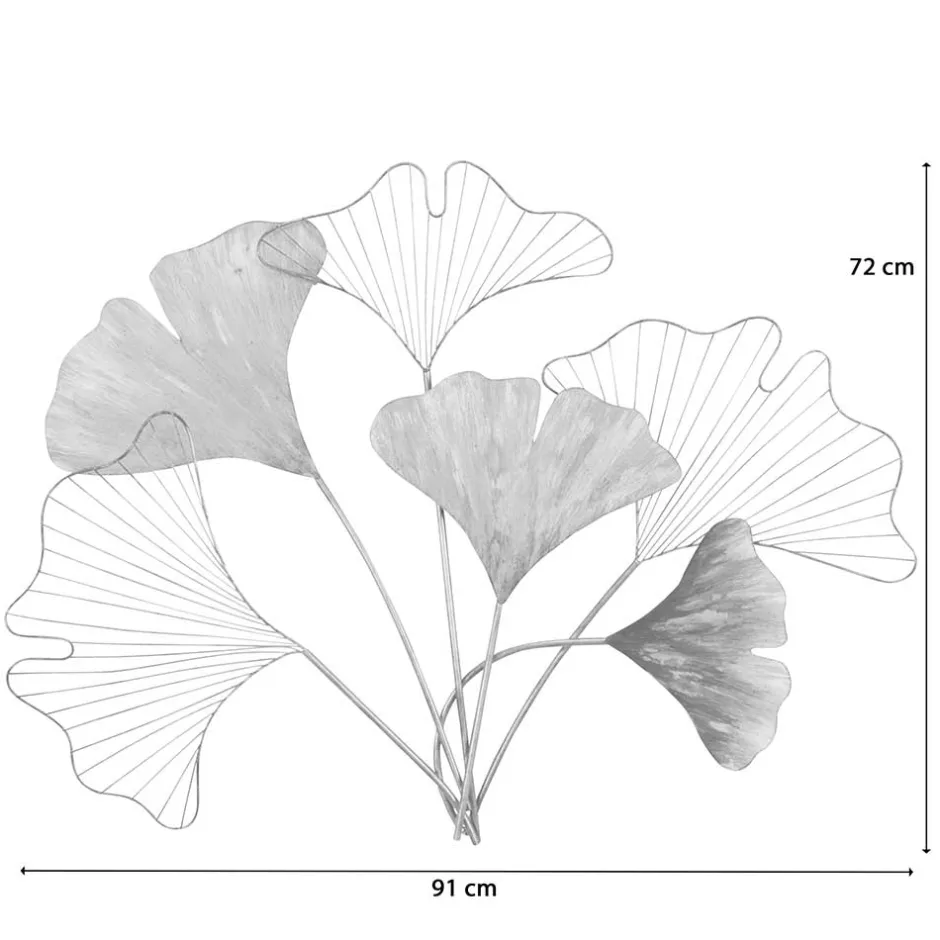 Wohnen Gingko Blätter Wanddeko in Goldfarben - Utperio
