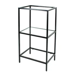 Wohnen Glas Regal mit Metallrahmen - Elegatos