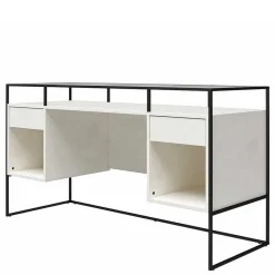 Kinder Wohnen Glas Schreibtisch mit Rillen Strukturglasplatte - Corners