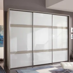 Glas Schwebetüren Schrank in Weiß & Grau - Pruducia^Wohnen Hot