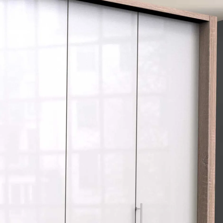 Wohnen Glasbeschichteter Kleiderschrank mit zwei Falttüren - Bosays