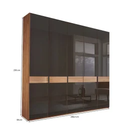 Wohnen Glasfront-Kleiderschrank mit fünf Türen - Hung