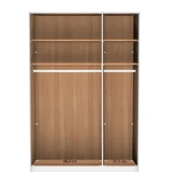 Wohnen Glasfront-Schlafzimmerschrank in Dunkelbraun - Hung