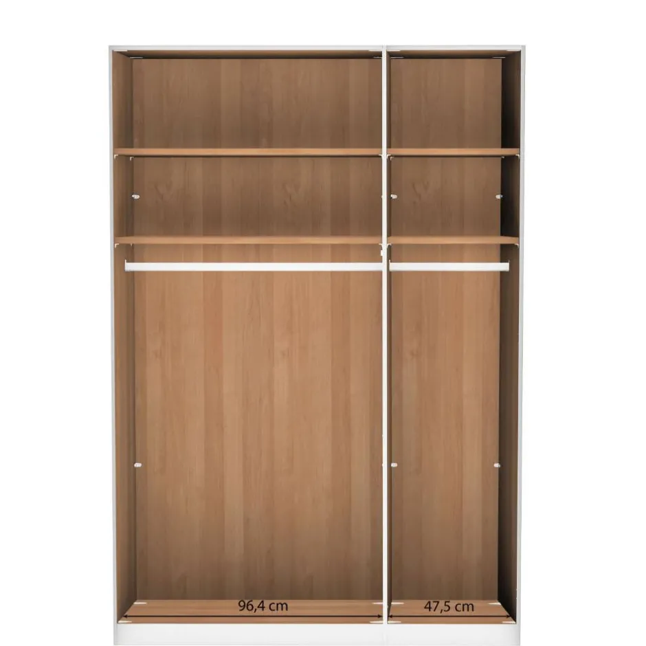 Wohnen Glasfront-Schlafzimmerschrank in Dunkelbraun - Hung