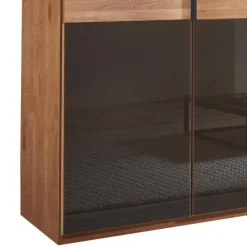 Wohnen Glasfront-Schlafzimmerschrank in Dunkelbraun - Hung