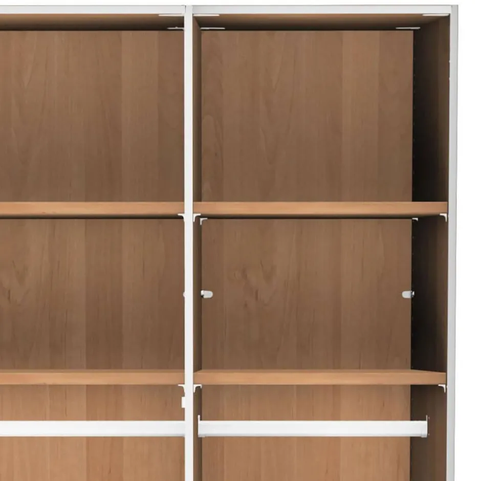 Wohnen Glasfront-Schlafzimmerschrank in Dunkelbraun - Hung