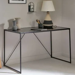 Wohnen Glasschreibtisch aus Schwarzglas - Pathos