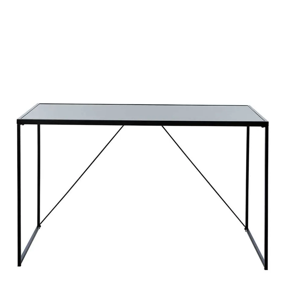 Wohnen Glasschreibtisch aus Schwarzglas - Pathos