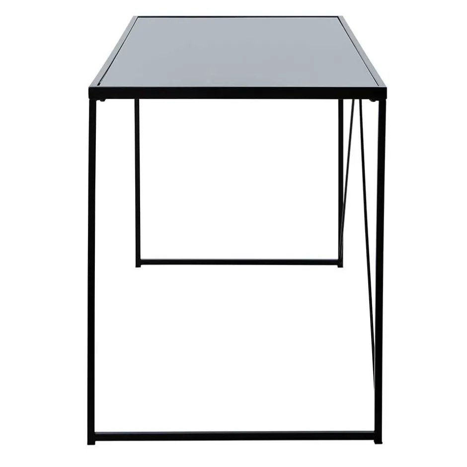 Wohnen Glasschreibtisch aus Schwarzglas - Pathos