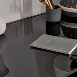 Wohnen Glasschreibtisch aus Schwarzglas - Pathos