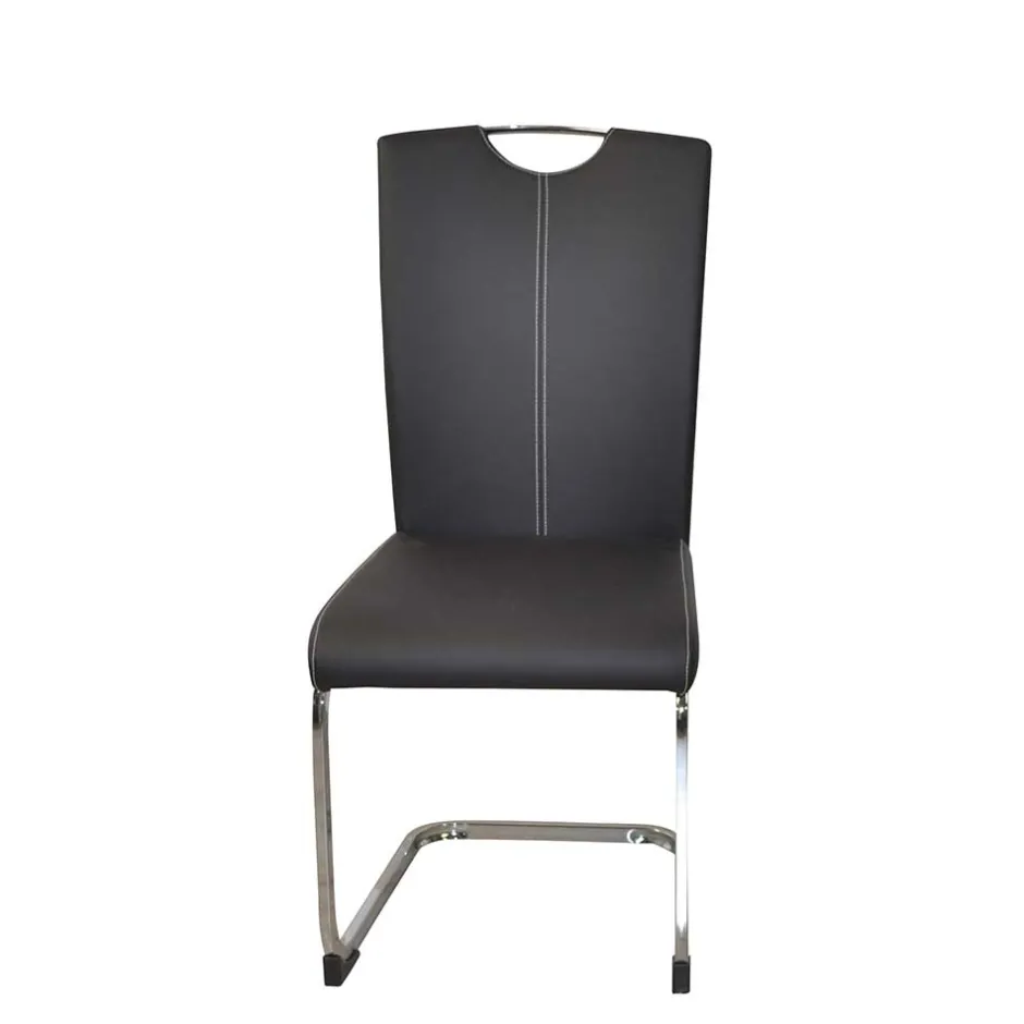 Wohnen Glastisch & Freischwinger Stühle - Zaparony (fünfteilig)