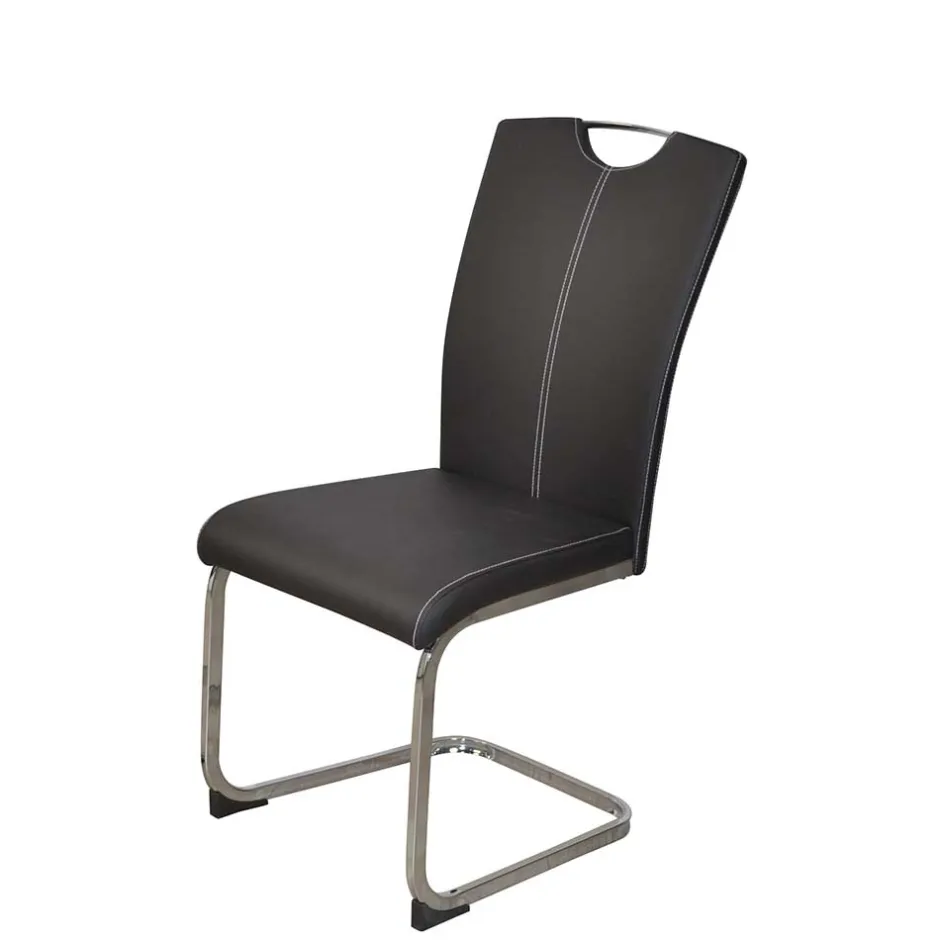 Wohnen Glastisch & Freischwinger Stühle - Zaparony (fünfteilig)