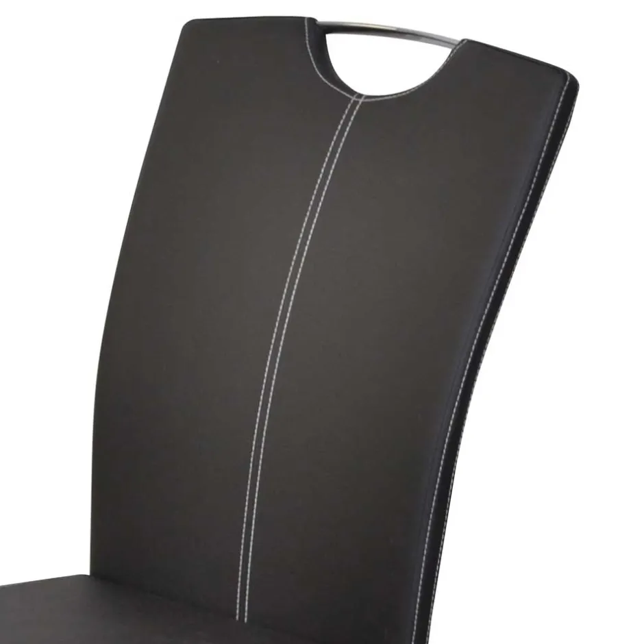 Wohnen Glastisch & Freischwinger Stühle - Zaparony (fünfteilig)