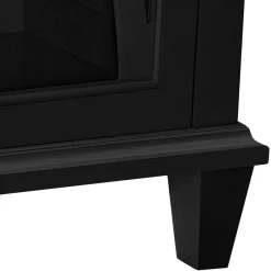 Wohnen Glasvitrine Kommode in Schwarz - Loregrema