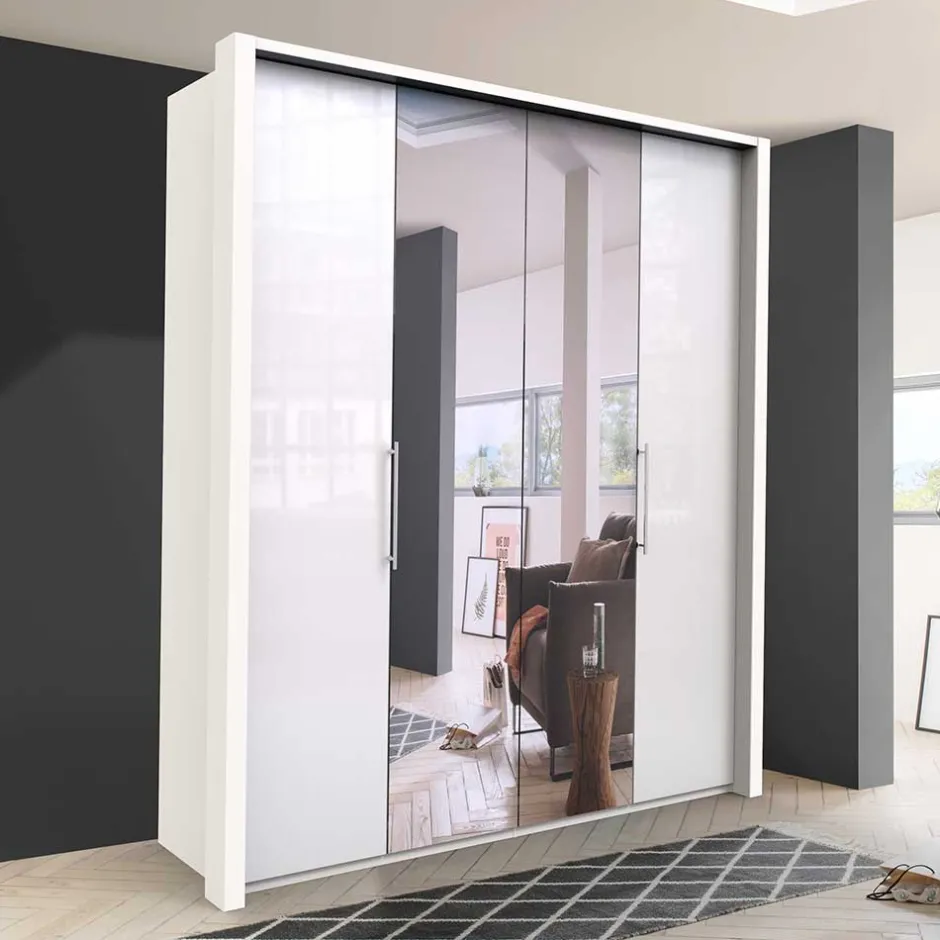 Gleittüren Schlafzimmerschrank mit Spiegel - Dolienca^Wohnen New