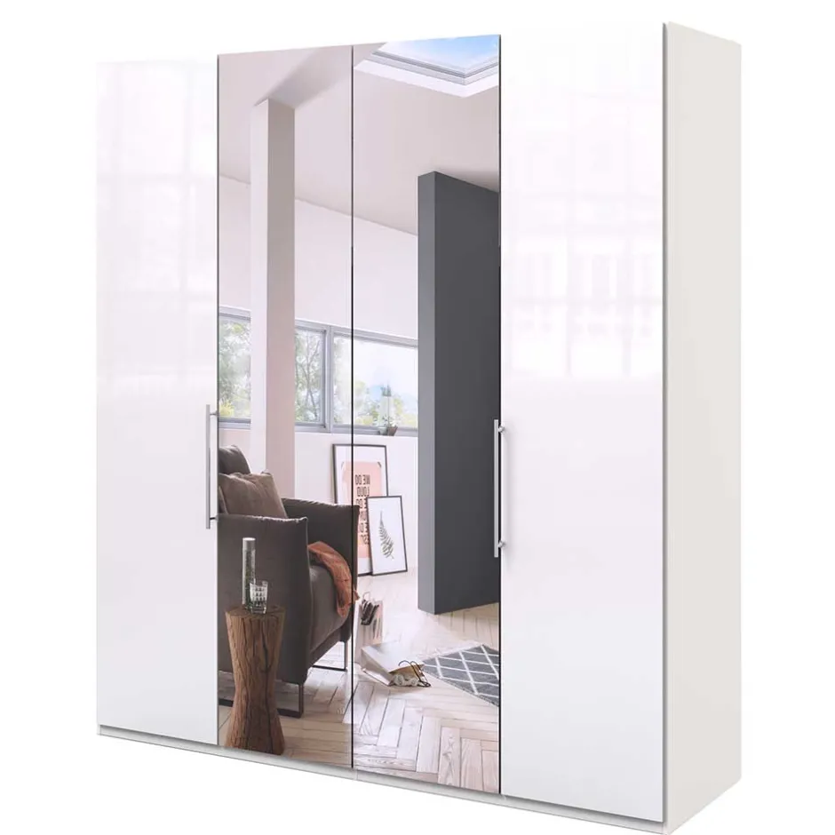 Gleittüren Schlafzimmerschrank mit Spiegel - Dolienca^Wohnen New