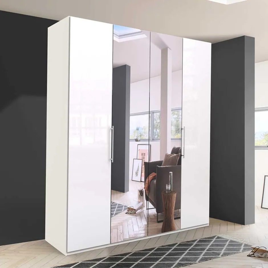 Gleittüren Schlafzimmerschrank mit Spiegel - Dolienca^Wohnen New