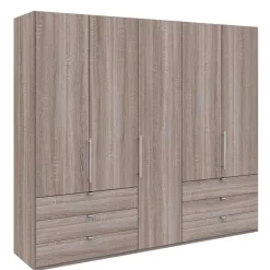 Gleittüren-Kleiderschrank in Holz-Optik - Crenba^Wohnen Outlet