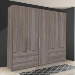 Gleittüren-Kleiderschrank in Holz-Optik - Crenba^Wohnen Outlet