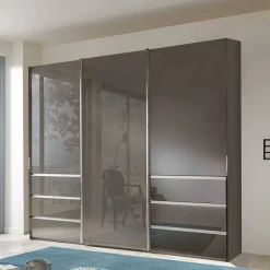 Gleittürenschrank in Braun Glasfront - Padrig^Wohnen Sale