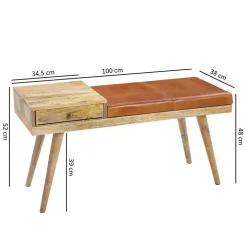 Günstige Design Polsterbank mit Leder - Zanyorita^Wohnen Outlet