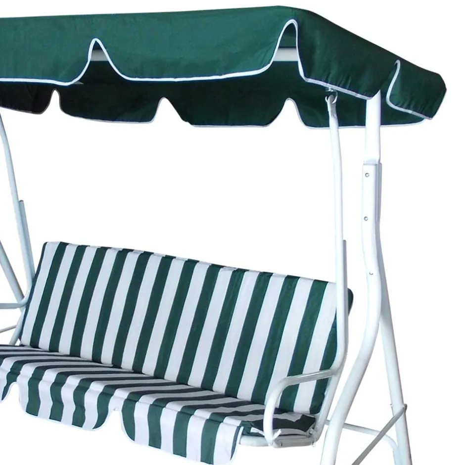 Wohnen Günstige Hollywoodschaukel Kwesina in Grün & Weiß