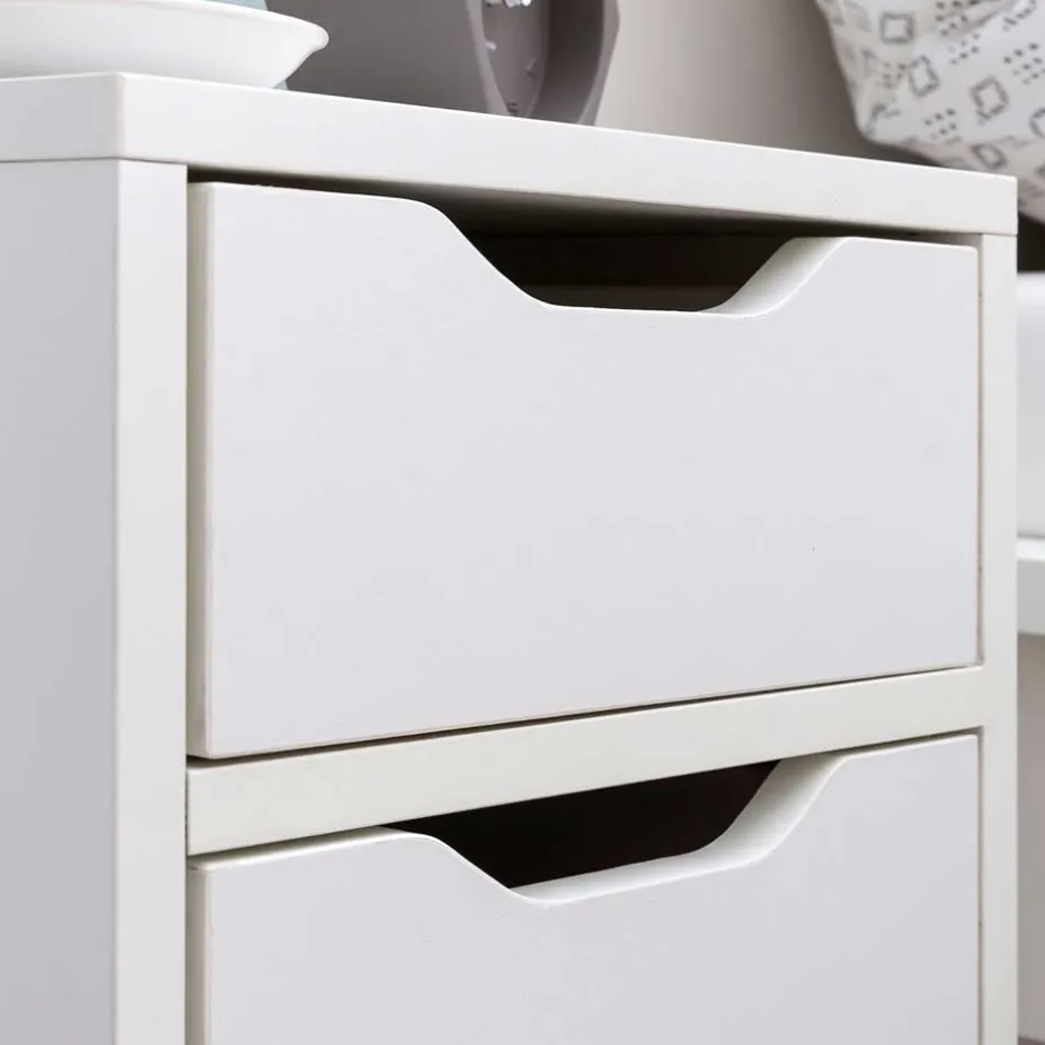 Günstige Nachtkommode mit drei Schubladen - Jian^Wohnen