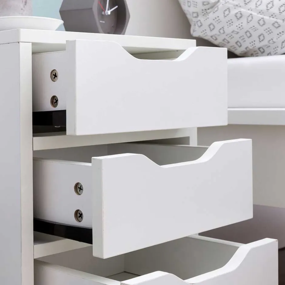 Günstige Nachtkommode mit drei Schubladen - Jian^Wohnen