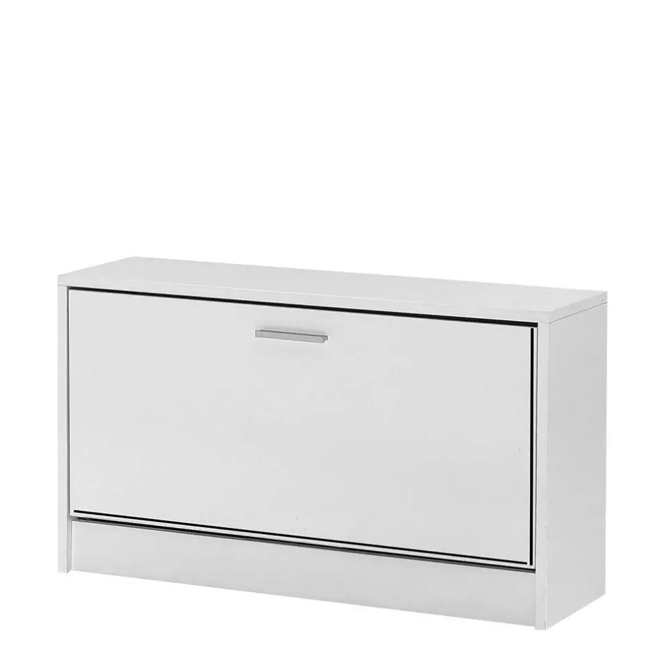 Wohnen Günstige Schuhbank in Weiß mit Klappe Same 80 cm breit