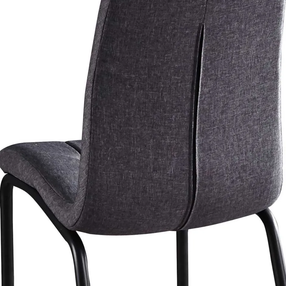 Wohnen Günstiger Esstisch & 4 Polsterstühle - Luke (fünfteilig)