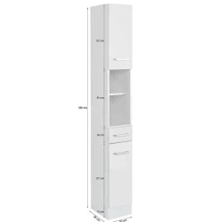 Günstiger Hochschrank fürs Bad 25x190x35 cm - Loenixa^Wohnen Hot
