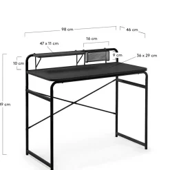 Günstiger Schreibtisch mit Aufsatz 98x89x46 - Tibalt^Wohnen Online