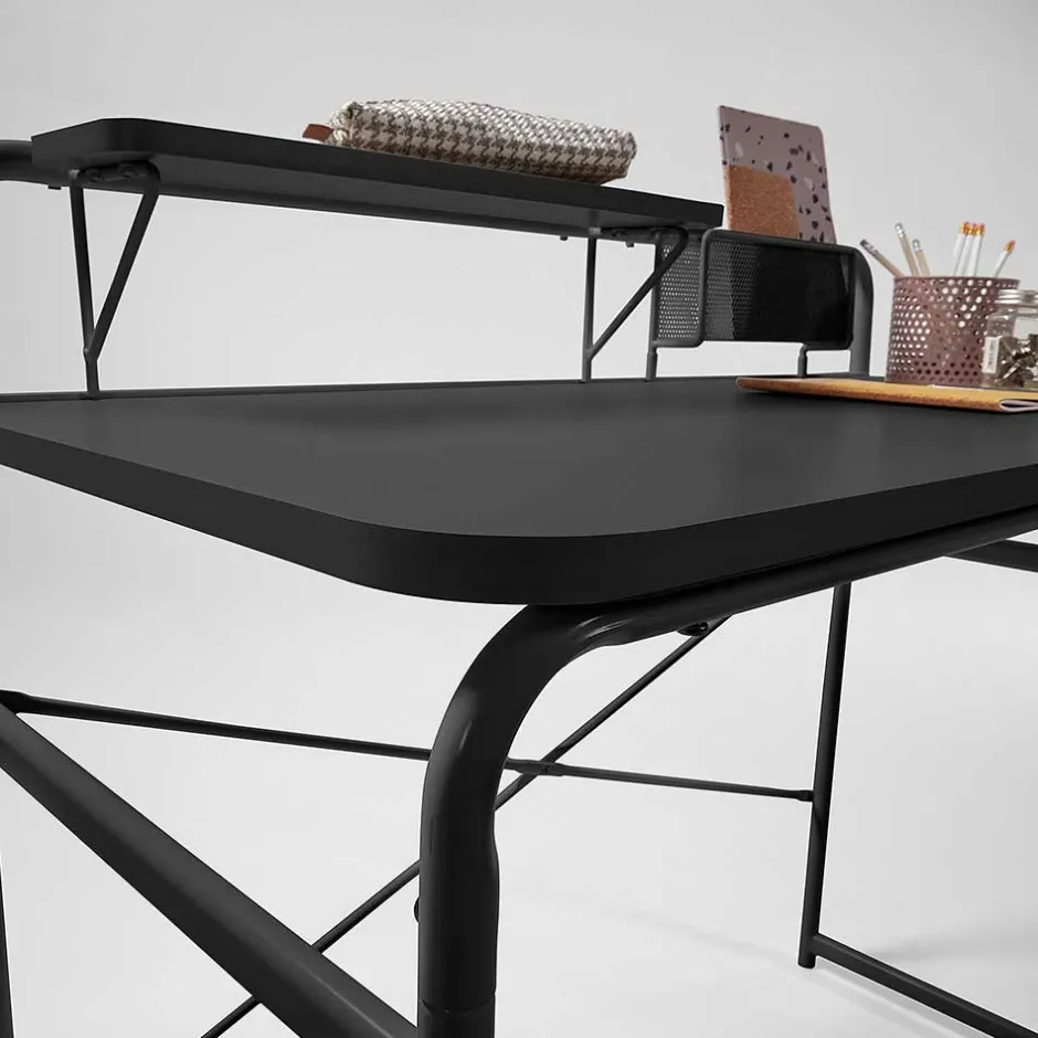 Günstiger Schreibtisch mit Aufsatz 98x89x46 - Tibalt^Wohnen Online