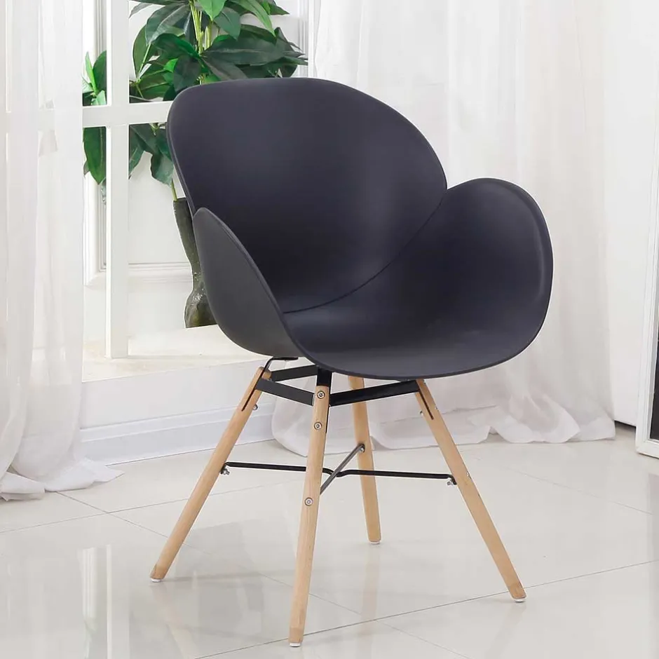 Wohnen Günstiger Tischsessel mit Sitzschale - Raimar (Set)