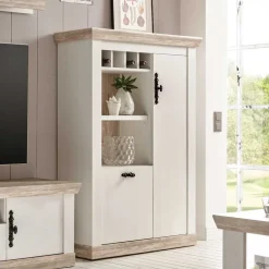 Wohnen Günstiges Highboard im Scandi Chic Nedita in Weiß