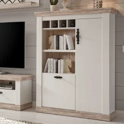 Wohnen Günstiges Highboard im Scandi Chic Nedita in Weiß
