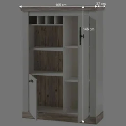 Wohnen Günstiges Highboard im Scandi Chic Nedita in Weiß