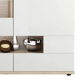 Wohnen Günstiges Sideboard in Weiß glänzend - Simeon