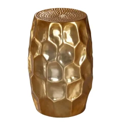 Wohnen Gold lackierter Metalltisch 30x47x30 - Susepa