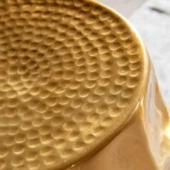 Wohnen Gold lackierter Metalltisch 30x47x30 - Susepa