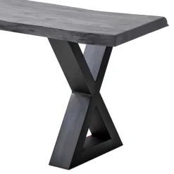 Wohnen Graue Baumkantenbank in Akazie massiv - Lenia