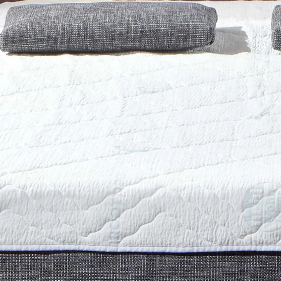 Wohnen Graue Bettcouch mit Faltmechanik - Dalicia