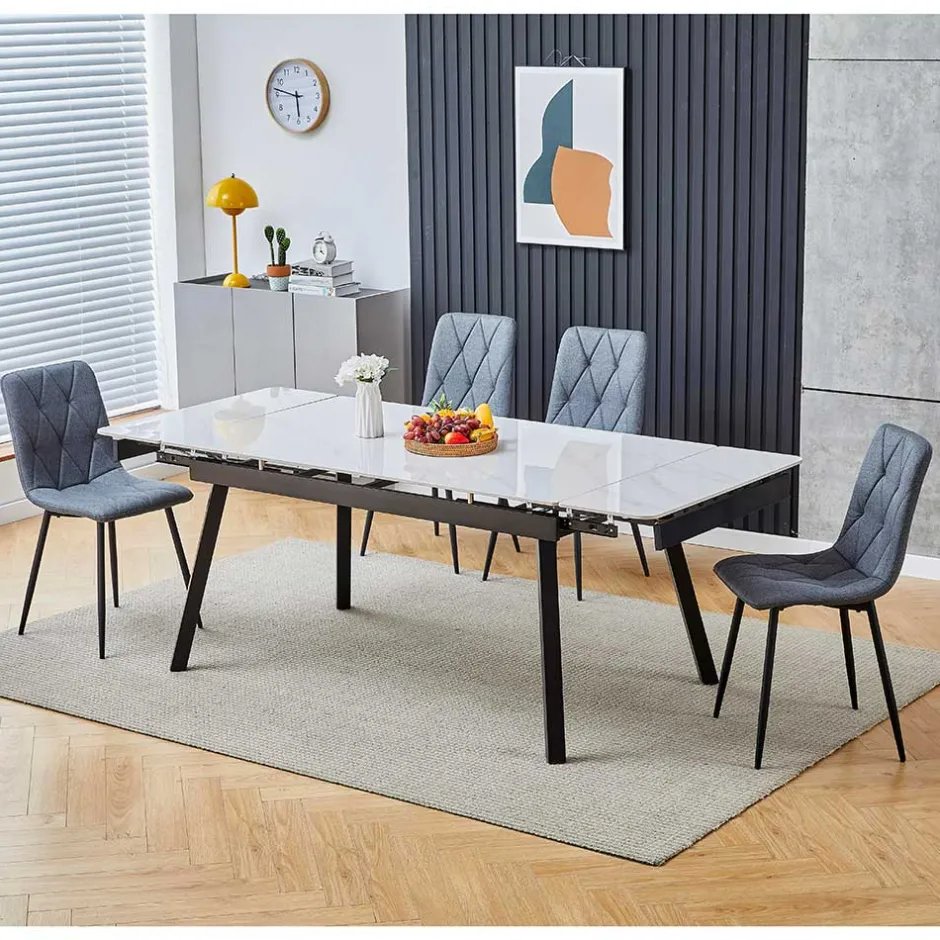 Graue Esszimmerstühle aus Samt - Epos (4er Set)^Wohnen Online