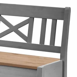 Graue Holz Eckbank Jytte mit Truhe^Wohnen Clearance