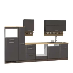 Wohnen Graue Küche Block ohne Geräte - Bozenia (zehnteilig)